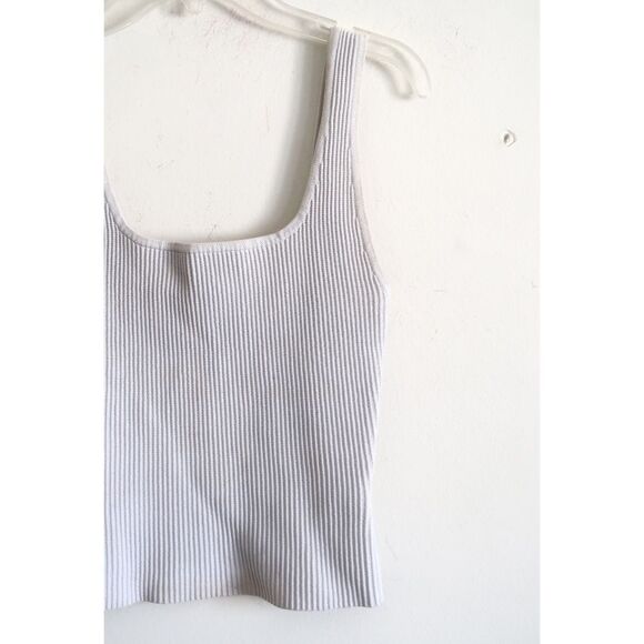 BABATON Light Gray Ribbed Tank - Size Small - Picture 2 of 9